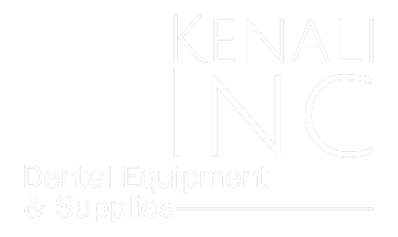 kenali dental logo in white color